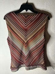 Vintage Jones Wear 2003 Y2K Multicolor Summer V Neck Sleeveless Top Sz 10