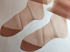 6 PAIRS VINTAGE NYLON STOCKINGS 10” X 33” DEMI-TOES NUDE HEELS FANCY SHADOW WELT