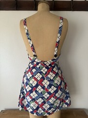 Vintage 1930s 40s Side Button Dress Beach Playsuit Women’s Size Small