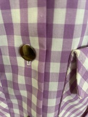 Vintage 1960’s Serbin Florida Designed By Muriel Ryan Purple Gingham House Dress