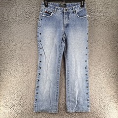 Vtg Fubu Denim Jeans Sz 9/10 ‘Fatty Girl’ Embellished Grunge Hip Hop Y2K Street