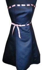 VTG Jessica McClintock Black Cocktail Dress Pink Trim Gunne Sax Corset dress 5/6
