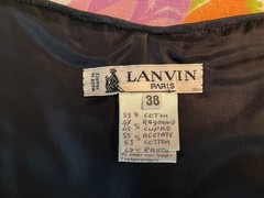 LANVIN Paris Bustier Top FR 38 Black Asymmetrical Corset Made in France
