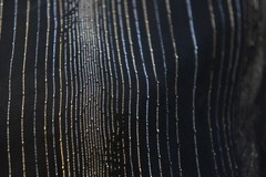 Vintage 70s Black Puff Sleeve Gold and Silver Metallic Stripe Dress Union Made