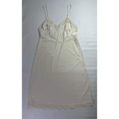 Vintage Sz 40 Vanity Fair Ivory Lace Trim Full Slip Dress Style 10-103