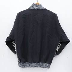 Vintage Oversized Geometric Sweater M Black White Checkered Organically Grown