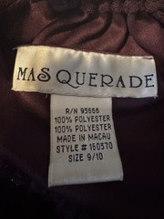 VTG Masquerade Plum Purple Gown Sequin Embroidered Halter Dress Prom Formal 9/10