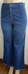 Vintage 1970s Organically Grown Arpeja Bell Bottom Wide Leg High Rise Jeans 13