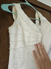 Vintage Discontinued Rare Demetrios Wedding Dress, Tummy Tuck, Long Train Dress