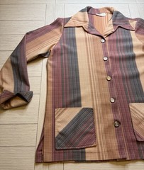 Vintage 60s/70s “Marcia Brady” Button Front Top W/ Wide Collar. Sz 38 Per Tag