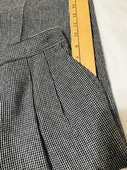 Vintage Joan Leslie Pants Womens 14 P Petite Wool Blend Micro Houndstooth