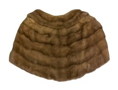 Vintage Light Golden Brown Mink Fur Stole Shawl Fine’s Savannah NEEDS RESEWN