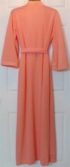 VTG Sears Take Along Long Peach Wrap Robe Lounge Dress M 12-14 Nylon USA ILGWU