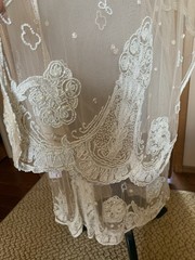 FLAPPER STYLE DRESS AND SCARF BY STERLING -SHEER AND BEADED