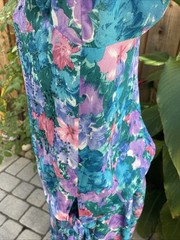 VTG Diane Freis 100% Silk Set of 2 Top & Skirt Vibrant Multicolor Beads Sequins