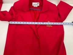 Stanley Blacker Vintage Red Sport Coat Women’s 10 Blazer One Button