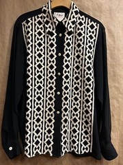 Le Garage Women’s Vintage 90s Chiffon Buttondown Shirt Blouse Sz 3 (L) France