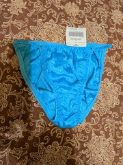 Vintage Sears Satin String Bikini Panties Size Medium