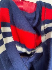 1960s/70s Mod Color Block Dress With O Ring Zipper And Hood Size XS/S