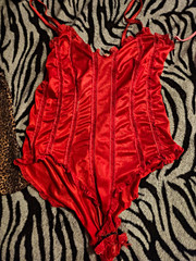 Vintage Nan Flower Lingerie Bodysuit 1 Piece Large