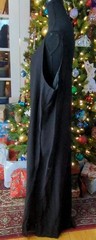 Vintage 80s Tan Chho Black Beaded Sequin Duster Dress 4 Piece Set, Women’s 2X