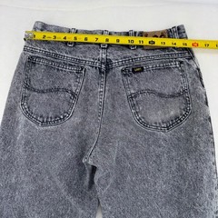 Vintage Lee Grey Acid Wash High Waisted Relaxed Fit Jeans Made in USA 32×30 11