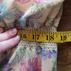 Vtg 70s Prairie Midi Dress M Purple Floral Gauze Knit Bib Dolman Balloon Sleeve