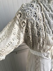 Ivory Edwardian Cotton Mixed Lace Lingerie Day Dress