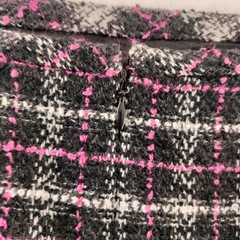 Ann Taylor Poly Wool Blend Skirt, Size 10 90s Pink Black White 28″ Waist