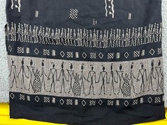 Vintage Maxi Dress 10 Tribal Hieroglyphics Egyptian Boho First Option Aztec USA