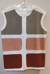 Herman Marcus Color Block Full Zip Tunic Vest Vintage 1960’s MOD