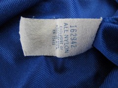 Vintage Gilead Long Silky Nylon Robe w Lace Insertion S Tie Belt Royal Blue