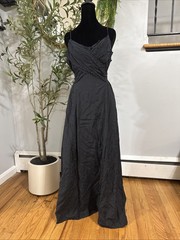 VTG DBY LTD Polca Dot Babydoll Wrapped Maxi Dress Delicate Retro Size M/L Pin-up