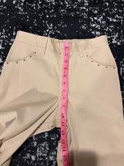 Deadstock Vintage 1970s H Bar C Studded Western 2 Piece Outfit Pant Suit Set Tan