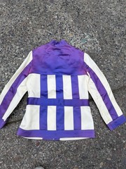 60s Space Age Mod Vinyl Jacket Purple Fade Belted Western Parade