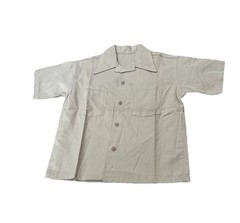 Vintage 1940s 1950s Khaki Military Utility Shirt Size 12 Youth / Women’s XS