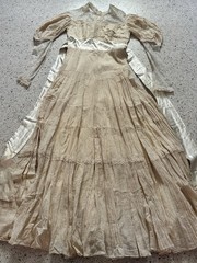 GUNNE SAX 1970s ETHEREAL VINTAGE COTTON LACE EDWARDIAN PRAIRIE BOHO WEDDING GOWN
