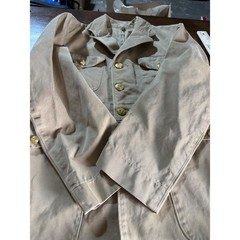 Vintage Tan Utility Safari Jacket Blazer Women’s Medium Four Pocket Gold Buttons