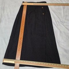 Peter Popovitch VTG 3pc Set Plaid Blazer Pinstripe Pants Skirt Burgundy Med EUC