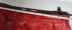 NWT Comint Red Leather Womens Pencil Skirt Sz M (9/10) Vintage Argentina