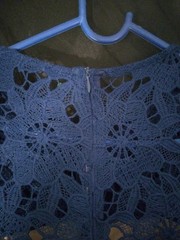 Julia Jordan Dress Event Cocktail Blue Tatum Floral Lace Midi
