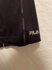 FILA Performance Women’s Vintage Mesh Back Workout Shirt Neon Color Stitch Sz S