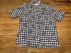 Vintage Worthington Essential Houndstooth Blouse Women’s Size 6 Black White