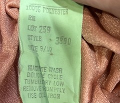 Vintage Joy Stevens California Women’s Coral Champagne Formal Dress Size 9/10
