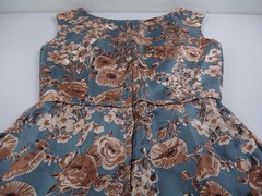 Women’s S M Vtg 1960’s Edward Abbott 100% Silk Cocktail Dress Sleeveless Belted
