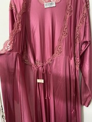 Vintage Lily Of France Pink Nylon Maxi Nightgown Size S Made In USA