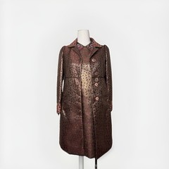 Vintage Metallic Brocade Dress&Coat