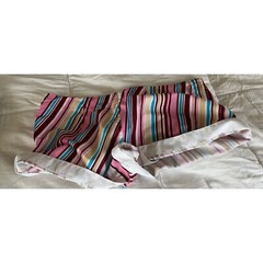 Vintage 1970’s Girl Star Striped Shorts Front White Tie Made In Brazil Size 3 Pi
