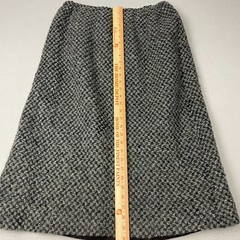 Vtg 70s MJ Seattle Womens XL Gray Mohair Wool Boucle A Line Skirt Made in USA