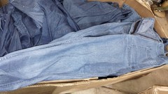 Used Vintage USN Blue Jeans Dungarees Girls, Women style bell bottom denim #4